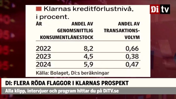 Experten: ”Flera röda flaggor i Klarnas prospekt”​​