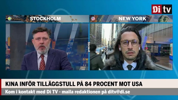 Kina inför tilläggstull på 84 procent mot USA​​