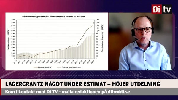 Lagercrantz något under estimat – höjer utdelningen​​