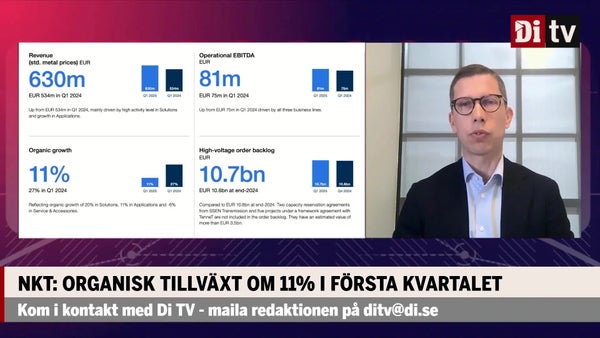 NKT: Det fortsätter med stark organisk tillväxt från förra året​​