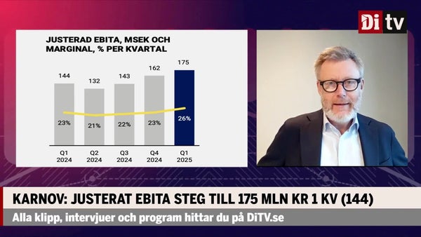 Vi har ett väldigt fint kvartal bakom oss, vi ser en stigande marginal​​