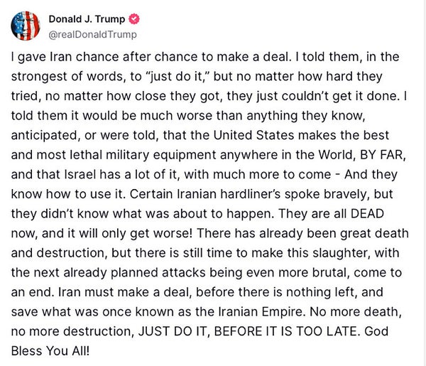 Trumps varning till Iran: Nästa planerade attacker ännu mer brutala​​