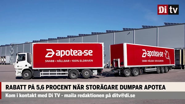 Rabatt på 5,6 procent när storägare dumpar Apotea​​