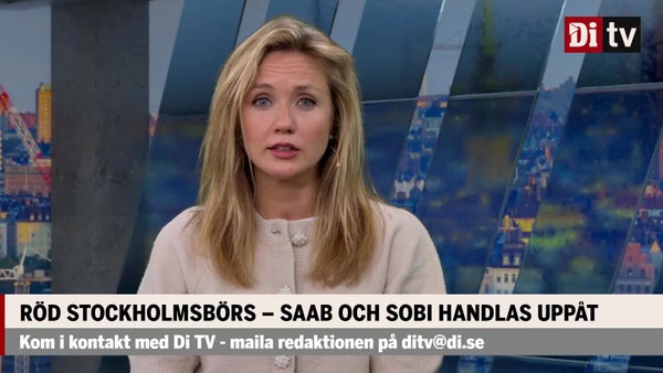 Röd Stockholmsbörs – SAAB och Sobi handlas uppåt​​