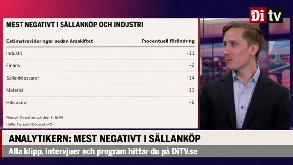 Analytiker: Mest negativt i sällanköp och industri​​