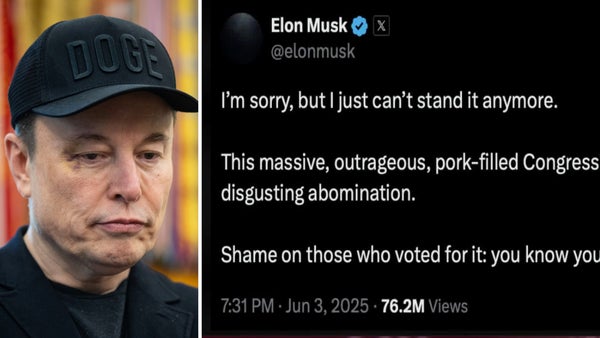 Musk kritisk till nya budgetförslaget​​
