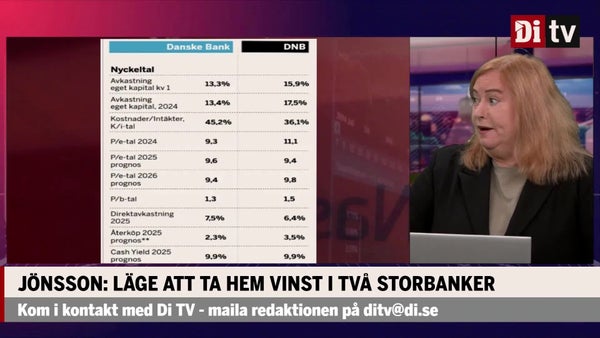 Jönsson: Läge att ta hem vinst i två storbanker​​
