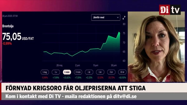 Förnyad krigsoro får oljepriset att stiga​​