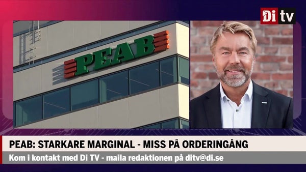Peab tappar efter oväntat försäljningstapp: ”Hög nivå på orderstocken”​​