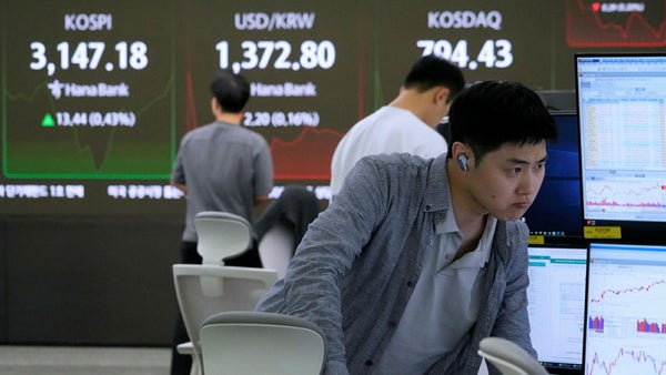Mestadels uppåt på Asiens börser