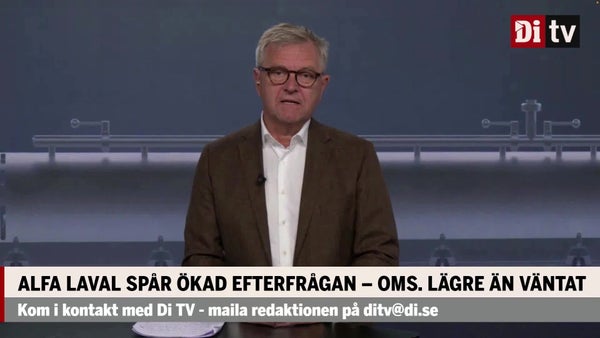 Alfa Laval spår ökad efterfrågan: ”Exceptionell orderingång”​​