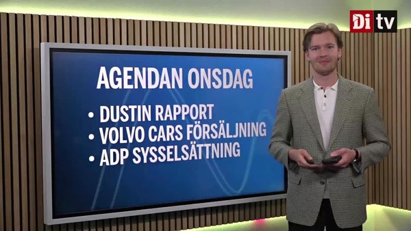 Agendan: Dustins med rapport och försäljningssiffror från Volvo Cars​​